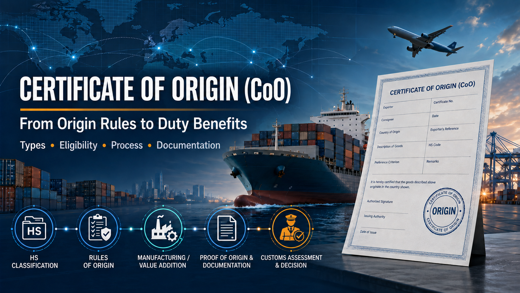 Certificate of Origin (CoO): A Complete Guide Meaning, Types, Rules, Process and Documents